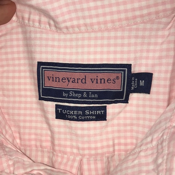 Vineyard Vines pink & white checkered button down - Picture 2 of 3